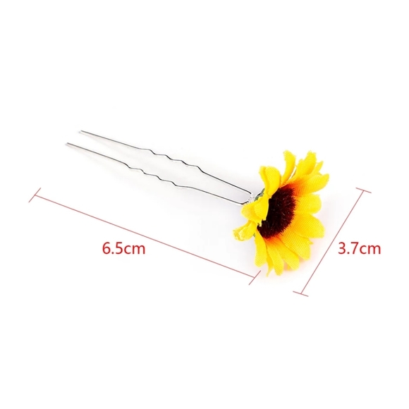 💎✨BOGO👧  Sunflower Hair Pins (Set of 5) - Picture 4 of 6